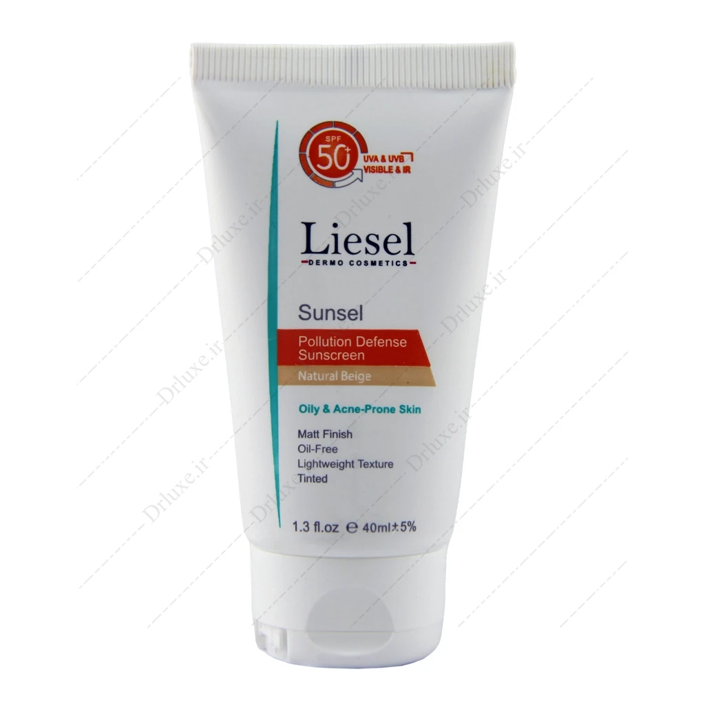 کرم ضد آفتاب SPF50 رنگی لایسل پوست چرب و آکنه دار